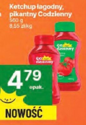 Ketchup łagodny, pikantny Codzienny 450 g promocja w Delikatesy Centrum