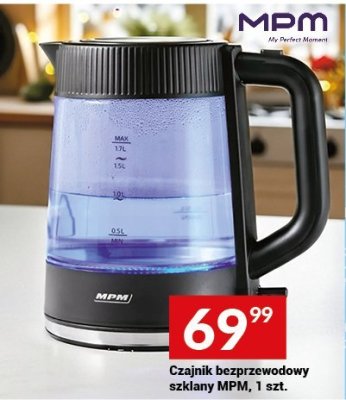 Czajnik bezprzewodowy szklany MPM, 1 szt. promocja w Twój Market