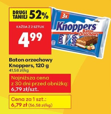 Baton orzechowy Knoppers promocja w Biedronka