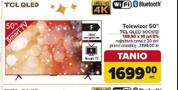 Telewizor 50" 50c618 Tcl promocja w Carrefour