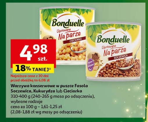 Cieciorka gotowana na parze Bonduelle promocja