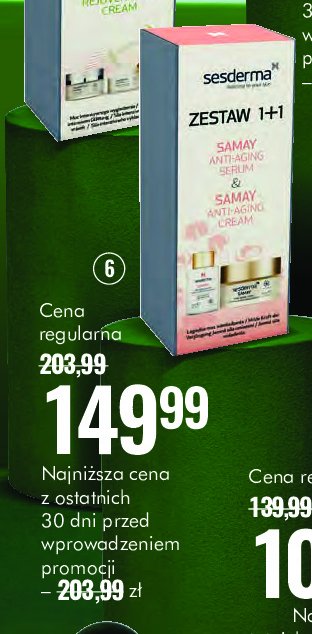 Zestaw w pudełku krem do twarzy 50 ml + serum do twarzy 30 ml SESDERMA SAMAY promocja w Super-Pharm