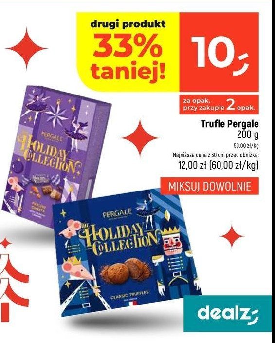 Trufle holiday collection dziadek do orzechów Pergale promocja