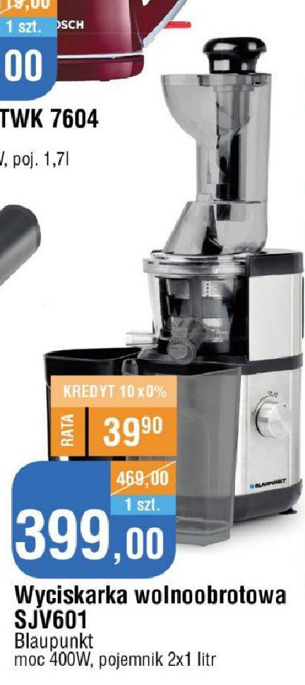 Wyciskarka wolnoobrotowa sjv601 Blaupunkt promocja
