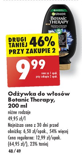 Odżywka do włosów magnetic charcoal Garnier botanic therapy promocja