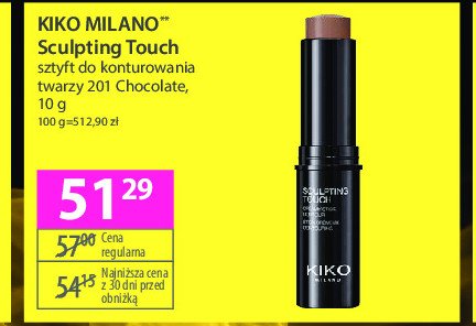 Sztyft do konturowania twarzy 201 chocolate Kiko milano sculpting touch promocja