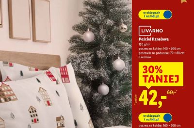 Pościel flanelowa 140×200 cm + 70×80 cm promocja w Lidl