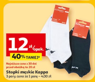 Stopki męskie 3 pary Kappa promocja w Auchan