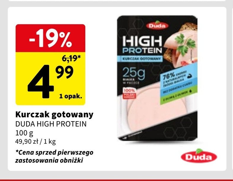 Kurczak gotowany Silesia duda high protein promocja w Intermarche