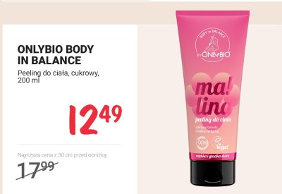 Peeling do ciała cukrowy Body in Balance promocja w Rossmann