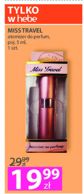 Atomizer na perfumy różowy Miss travel promocja