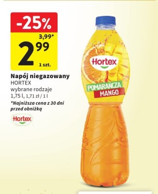 Napój niegazowany Hortex wybrane rodzaje promocja w Intermarche