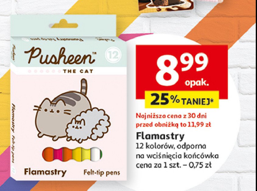 Flamastry pusheen promocja