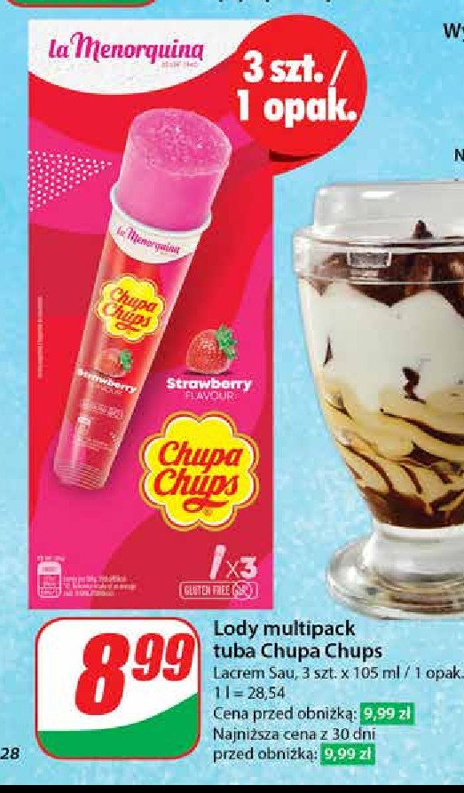 Lód strawberry Chupa chups promocja