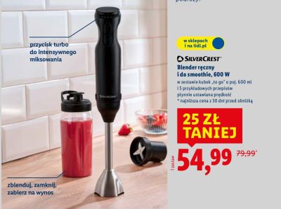 Blender ręczny i do smoothie 600 W promocja w Lidl