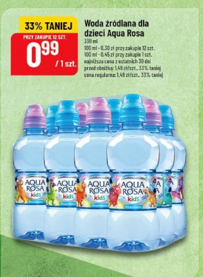 Woda źródlana dla dzieci Aqua Rosa promocja w POLOmarket