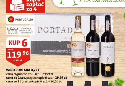 Wino czerwone wytrawne Portada lisboa promocja