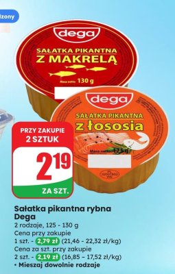 Sałatka pikantna rybna z łososia promocja w Dino