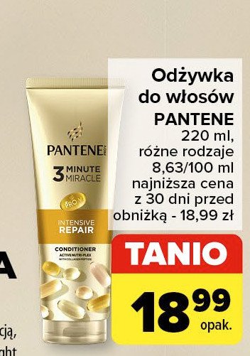 Odżywka 3 minute miracle intensive repair Pantene pro-v promocja