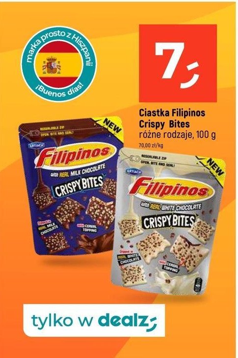 Mini ciasteczka z bia艂膮 czekolad膮 Filipinos promocja