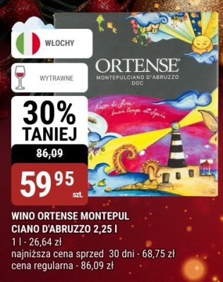 Wino Ortense Montepulciano d'Abruzzo promocja w bi1