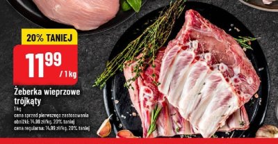 Żeberka wieprzowe trójkąty promocja w POLOmarket