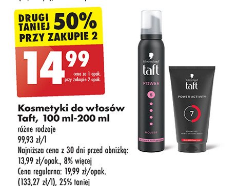 Żel do włosów Taft promocja