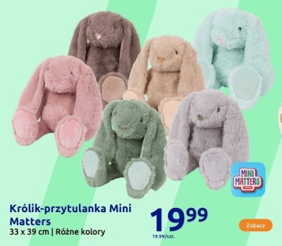 Królik-przytulanka Mini Matters - zielony promocja w Action