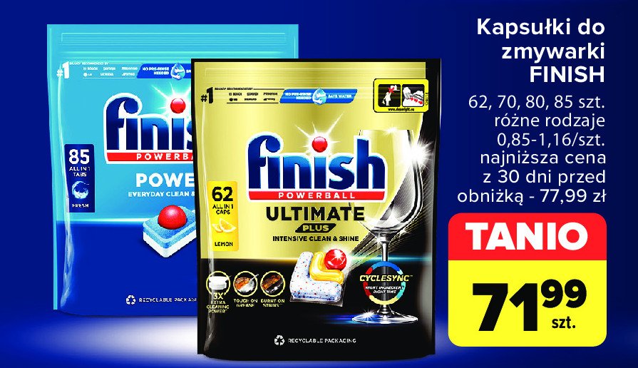 Tabletki do zmywarek Finish power all in 1 promocja