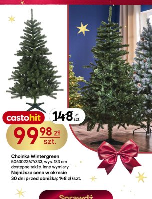 Choinka Wintergreen 183 cm promocja w Castorama