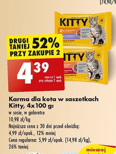 Karma dla kota indyk w galarecie + wołowina Kitty promocja