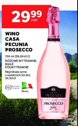 Wino wytrawne Casa pecunia prosecco doc promocja