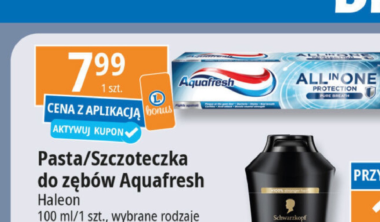 Pasta do zębów pure breath Aquafresh all-in-one protection promocja