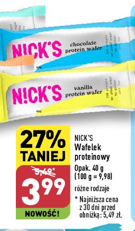 Baton chocolate protein Nick's promocja