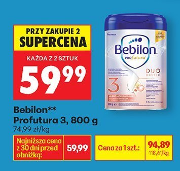 Mleko Bebilon Profutura 3 promocja w Biedronka