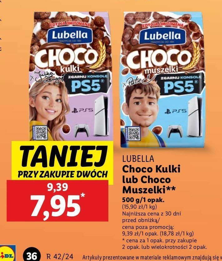 Płatki choco kulki Lubella mlekołaki promocja w Lidl