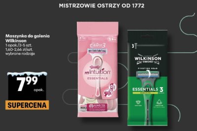 Maszynka do golenia Wilkinson Extra3 Essentials / Intuition Essentials promocja w Delikatesy Centrum