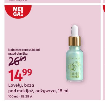 Baza pod makijaż odżywcza Lovely promocja w Rossmann