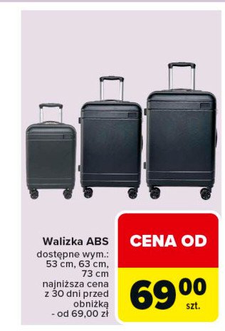 Walizka abs 63 cm promocja w Carrefour