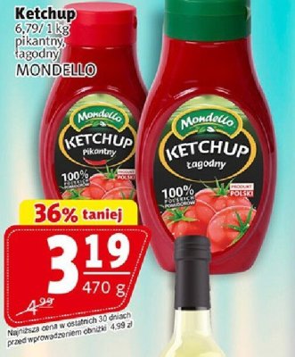 Ketchup Mondelllo promocja w Prim Market