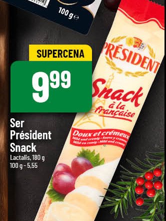 Ser pleśniowy snack President promocja