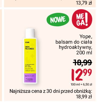 Hydroaktywny balsam do cia艂a water fruits Yope skin progress promocja