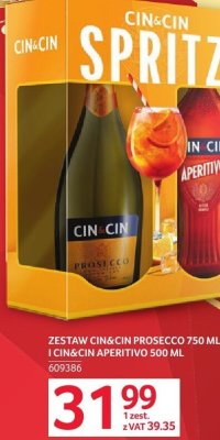 Prosecco Cin&Cin 750 ml + Aperitivo Cin&Cin 500 ml - zestaw promocja w Selgros