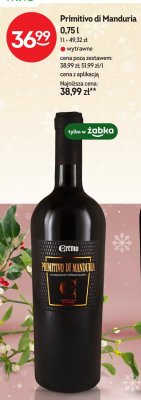 Wino Primitivo di Manduria 0,75l promocja w Żabka