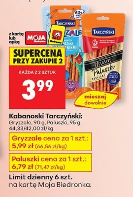 Kabanosy Gryzzale  promocja w Biedronka