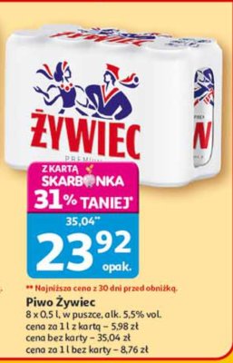 Piwo Żywiec promocja w Auchan