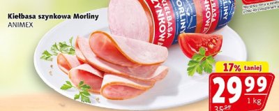 Kiełbasa szynkowa Morliny Animex promocja w Prim Market