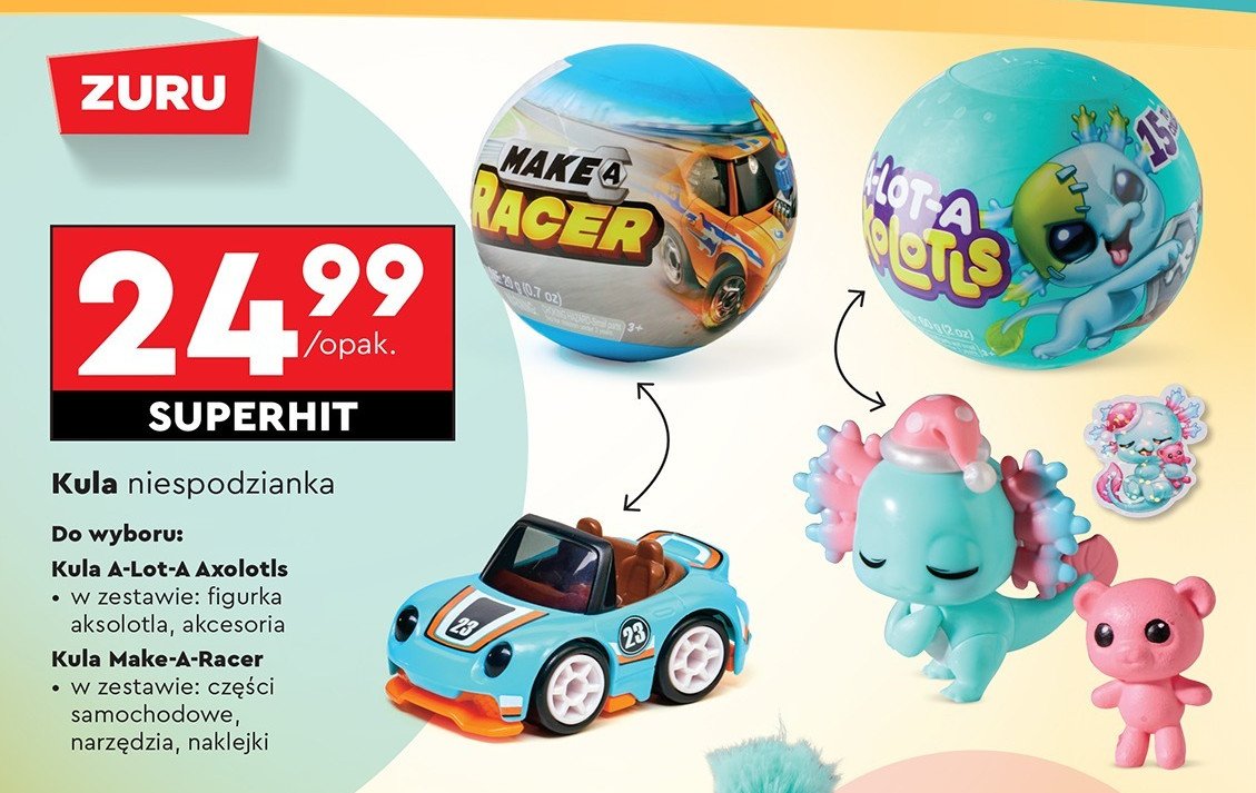 Kula surprise a-lot-a axolotls Zuru promocja w Biedronka