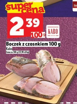 Boczek z czosnkiem Kabo 100 g promocja w TOPAZ