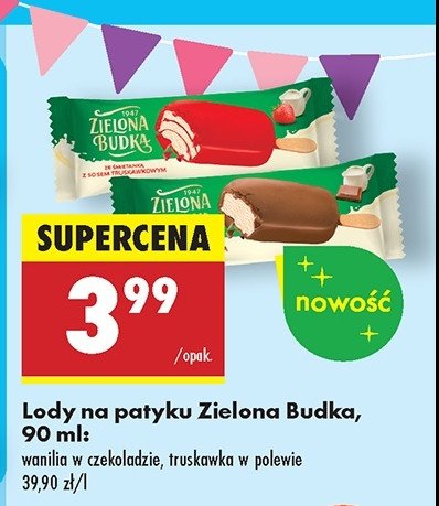 Lód wanilia-czekolada Zielona budka promocja